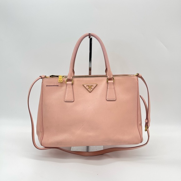 Prada Handbags - Prada Pink Saffiano Lux Medium Tote Handbag Satchel